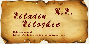 Miladin Milojkić vizit kartica